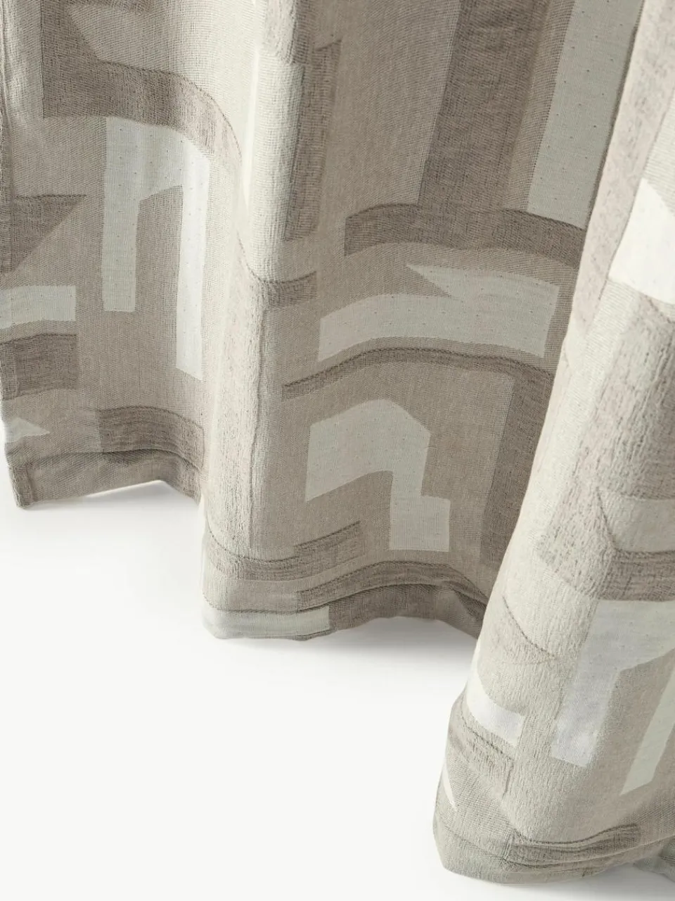 Westwing Collection Blickdichter Chenille-Vorhang Felice mit Schlaufenband, 2 Stück