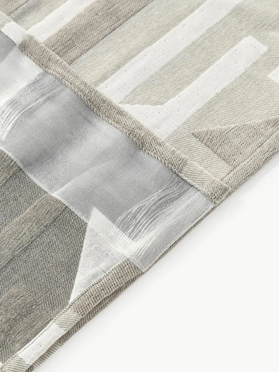 Westwing Collection Blickdichter Chenille-Vorhang Felice mit Schlaufenband, 2 Stück