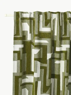 Westwing Collection Blickdichter Chenille-Vorhang Felice mit Schlaufenband, 2 Stück