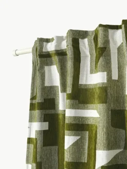 Westwing Collection Blickdichter Chenille-Vorhang Felice mit Schlaufenband, 2 Stück