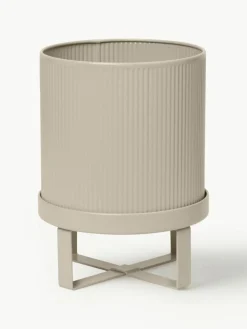 ferm LIVING Blumentopf Bau mit geriffelter Oberfläche, H 24 cm
