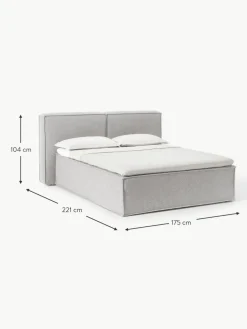 Westwing Collection Bouclé-Boxspringbett Lennon
