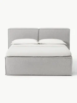 Westwing Collection Bouclé-Boxspringbett Lennon