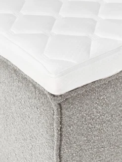 Westwing Collection Bouclé-Boxspringbett Lennon