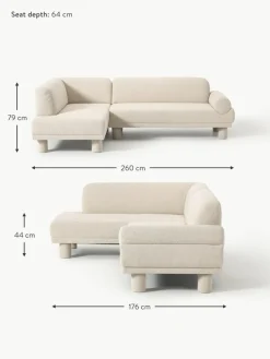 Westwing Collection Bouclé-Ecksofa Lilo