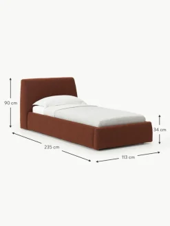 Westwing Collection Bouclé-Einzelbett Cloud