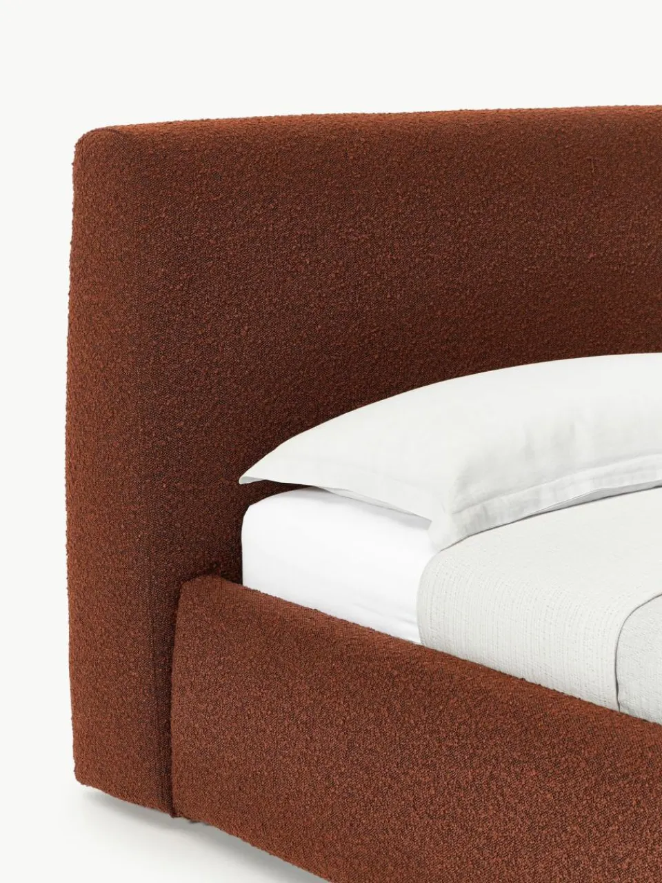 Westwing Collection Bouclé-Einzelbett Cloud