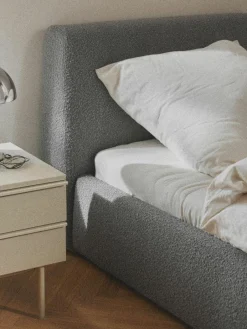 Westwing Collection Bouclé-Einzelbett Cloud