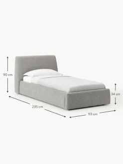 Westwing Collection Bouclé-Einzelbett Cloud