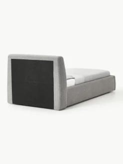 Westwing Collection Bouclé-Einzelbett Cloud mit Stauraum