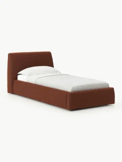 Westwing Collection Bouclé-Einzelbett Cloud mit Stauraum