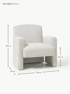 Westwing Collection Bouclé-Loungesessel Aven