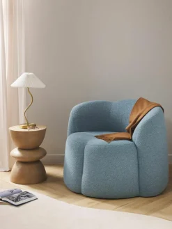 Westwing Collection Bouclé-Loungesessel Fleur