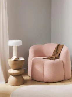 Westwing Collection Bouclé-Loungesessel Fleur