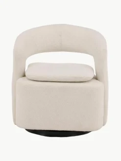 Westwing Bouclé-Loungesessel Laurel mit Drehfunktion