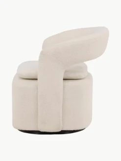 Westwing Bouclé-Loungesessel Laurel mit Drehfunktion