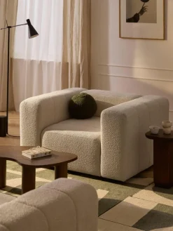 Westwing Collection Bouclé-Loungesessel Lena
