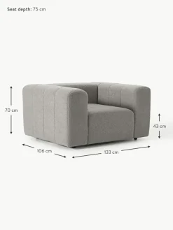 Westwing Collection Bouclé-Loungesessel Lena