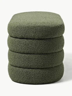 Westwing Collection Bouclé-Polsterbank Alto mit Stauraum