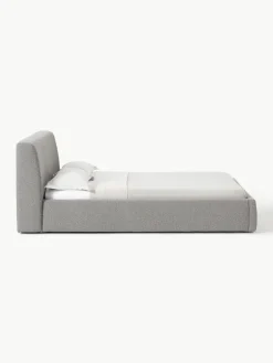 Westwing Collection Bouclé-Polsterbett Cloud mit Stauraum