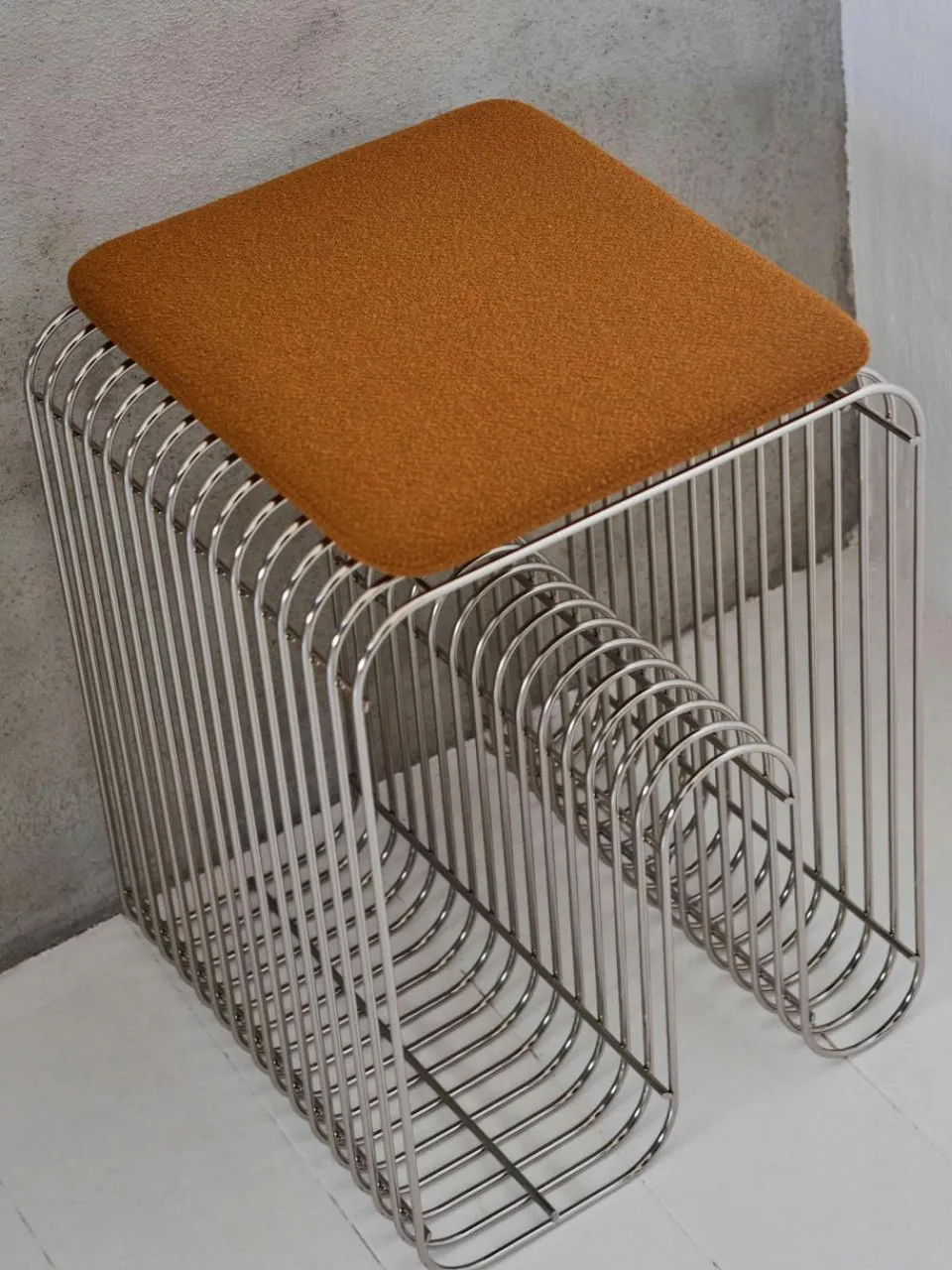 Aytm Bouclé-Sitzkissen Curva für Hocker