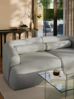 Westwing Collection Bouclé-Sofa-Nackenrolle Sofia