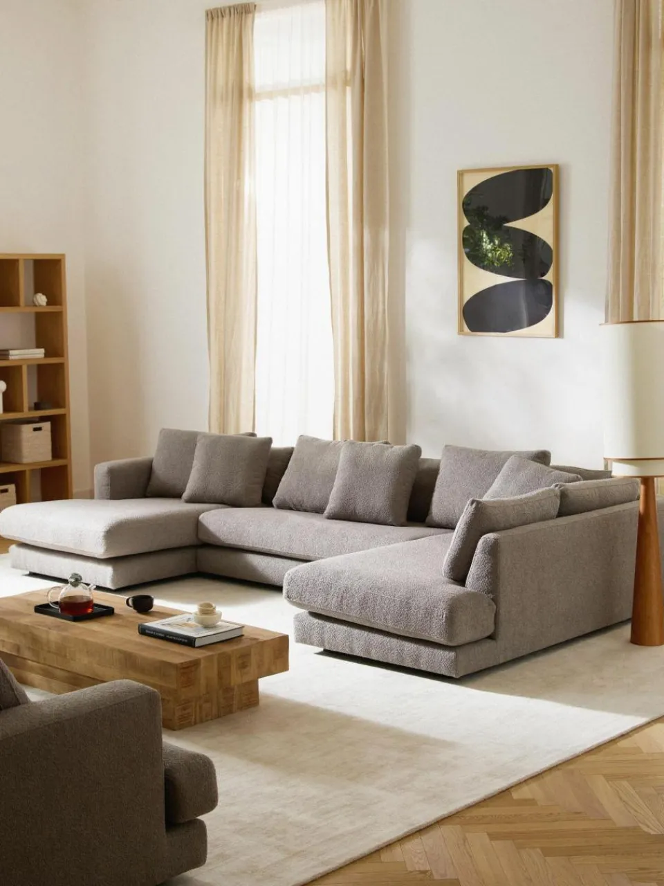 Westwing Collection Bouclé-Wohnlandschaft Tribeca