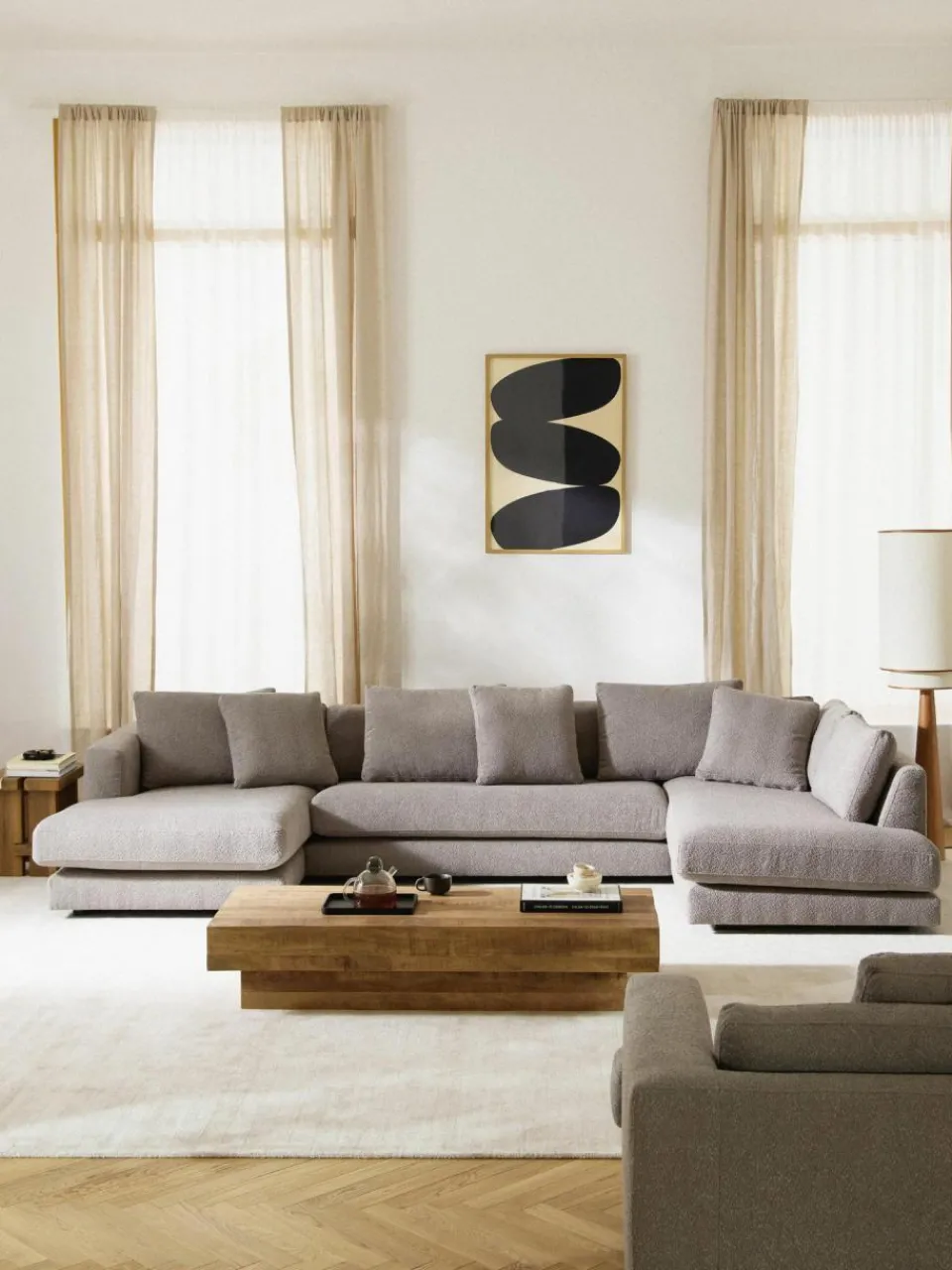 Westwing Collection Bouclé-Wohnlandschaft Tribeca