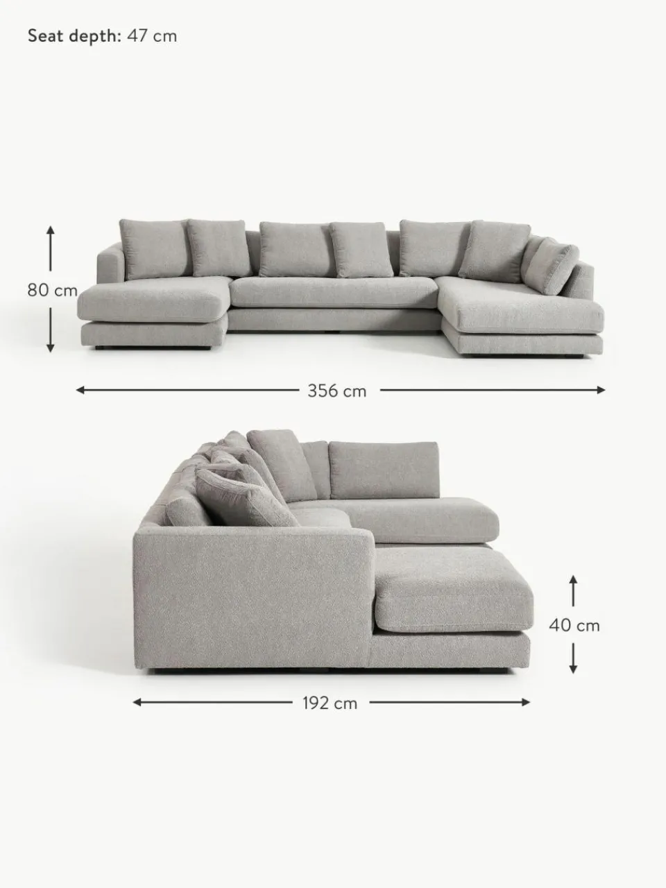 Westwing Collection Bouclé-Wohnlandschaft Tribeca