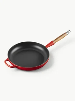 Le Creuset Bratpfanne Signature Collection aus Gusseisen mit Holzgriff