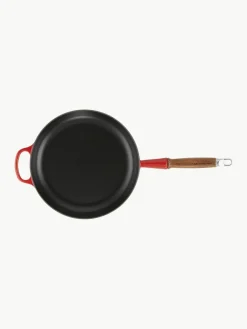Le Creuset Bratpfanne Signature Collection aus Gusseisen mit Holzgriff