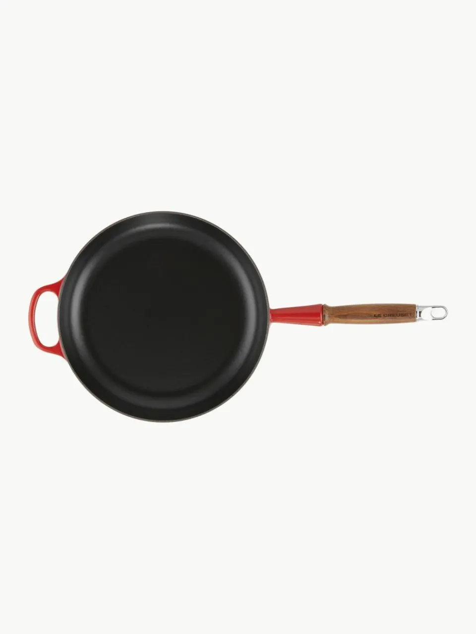 Le Creuset Bratpfanne Signature Collection aus Gusseisen mit Holzgriff