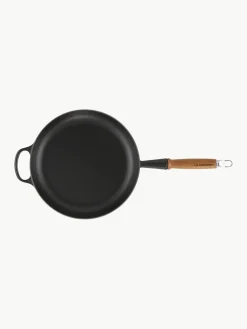 Le Creuset Bratpfanne Signature Collection aus Gusseisen mit Holzgriff