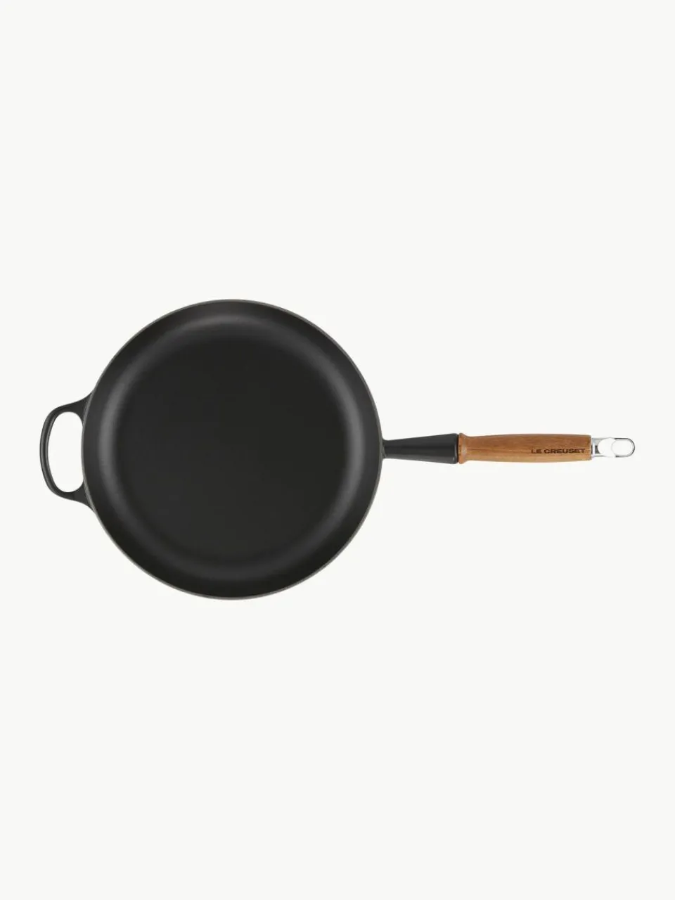 Le Creuset Bratpfanne Signature Collection aus Gusseisen mit Holzgriff