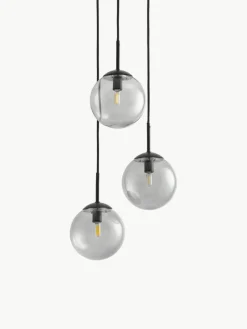 Westwing Collection Cluster-Pendelleuchte Edie aus Rauchglas