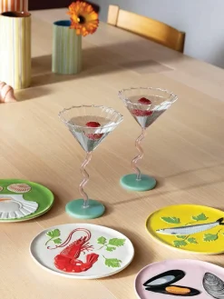 &k amsterdam Cocktailgläser Curve aus Borosilikatglas, 2 Stück