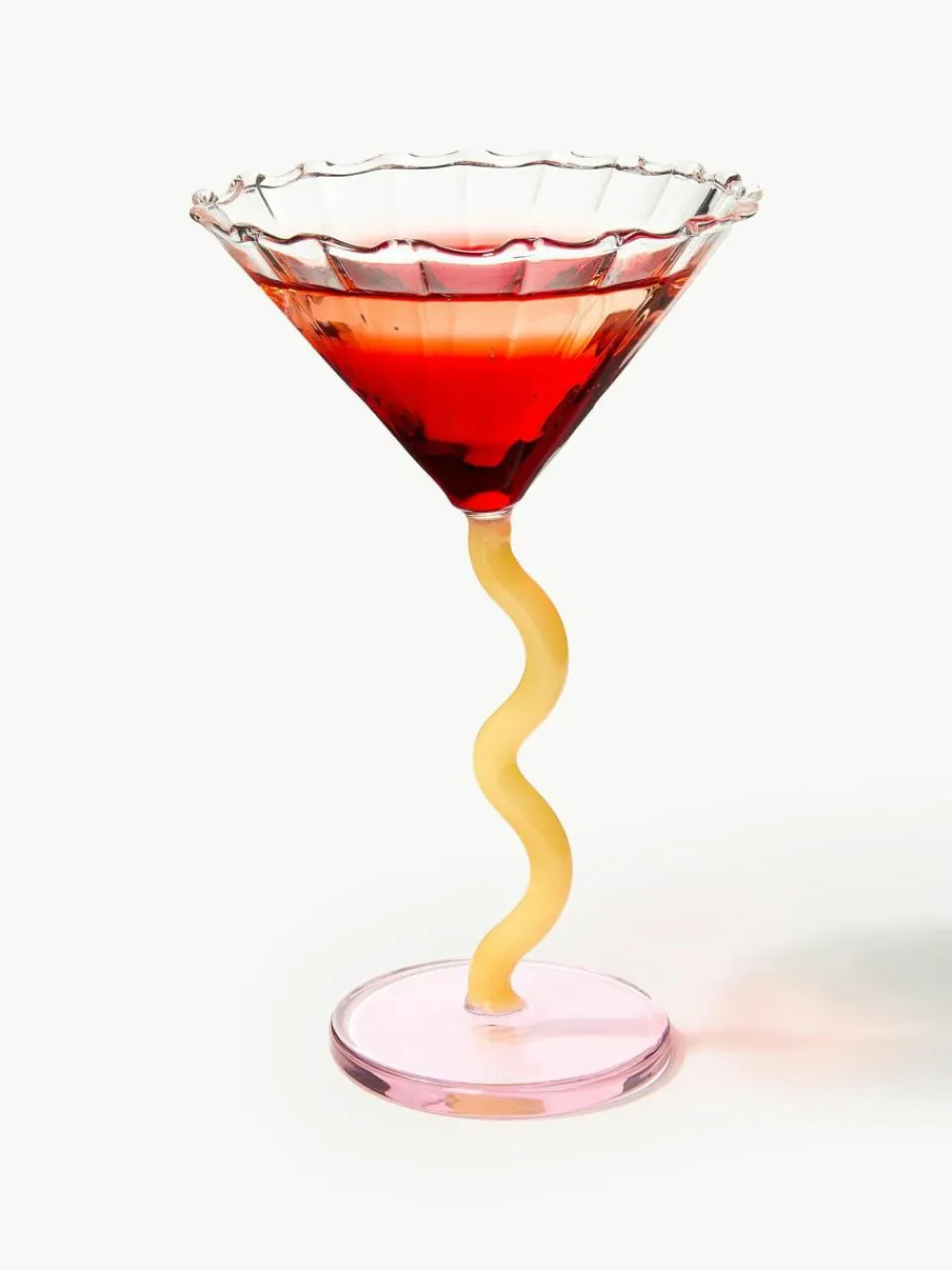 &k amsterdam Cocktailgläser Curve aus Borosilikatglas, 2 Stück