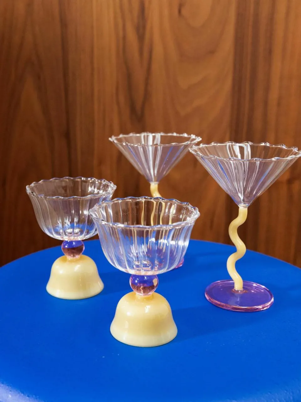 &k amsterdam Cocktailgläser Curve aus Borosilikatglas, 2 Stück