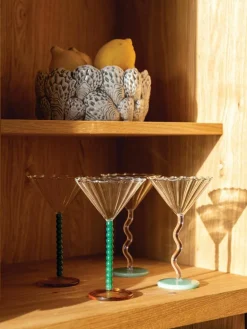 &k amsterdam Cocktailgläser Perle aus Borosilikatglas, 2 Stück