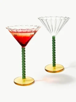 &k amsterdam Cocktailgläser Perle aus Borosilikatglas, 2 Stück