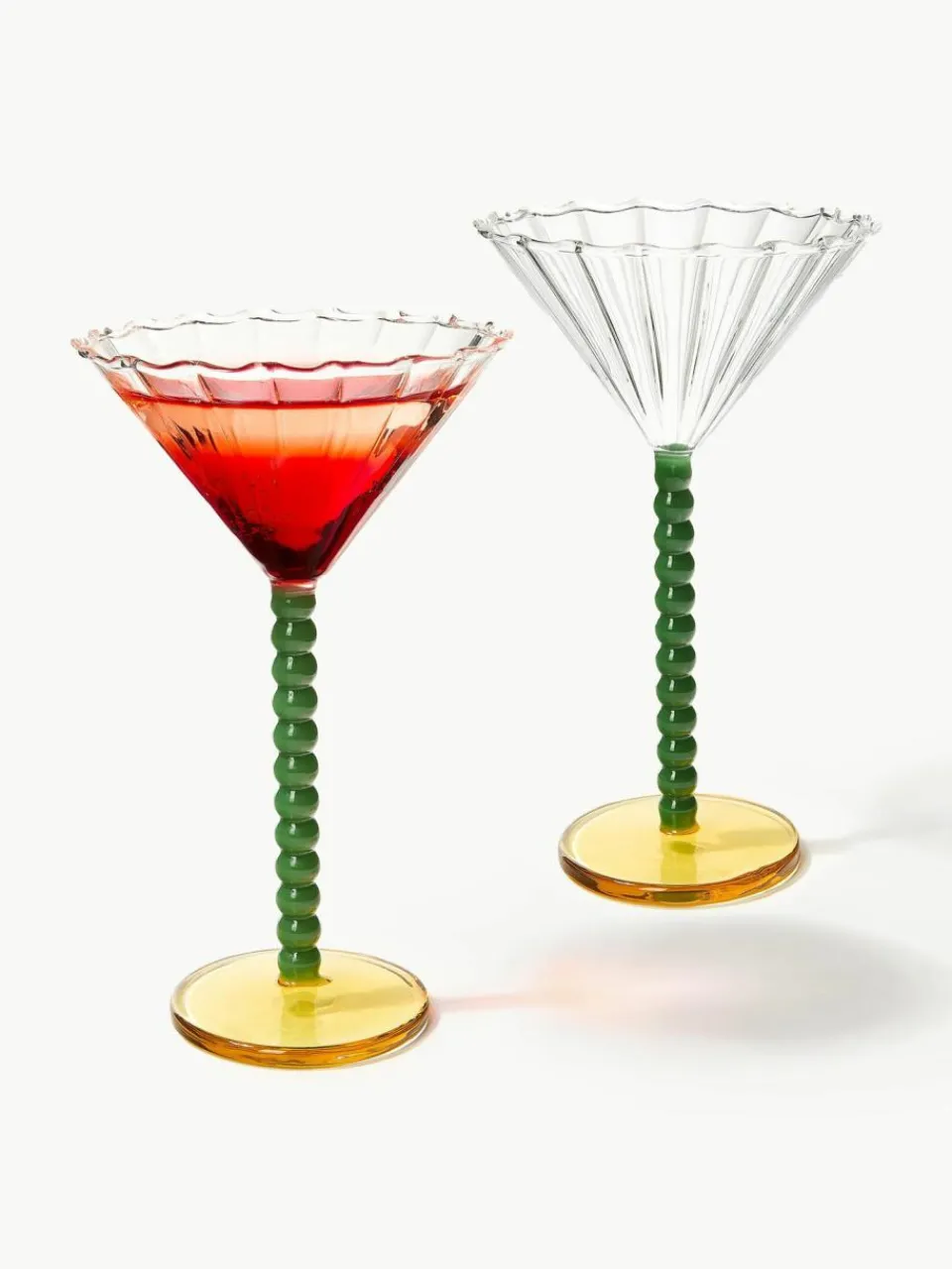 &k amsterdam Cocktailgläser Perle aus Borosilikatglas, 2 Stück