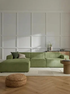 Westwing Collection Cord-Ecksofa Melva (4-Sitzer)