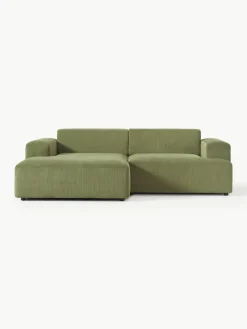 Westwing Collection Cord-Ecksofa Melva (3-Sitzer)