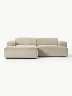 Westwing Collection Cord-Ecksofa Melva (3-Sitzer)