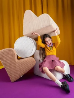Kinder Wigiwama Cord-Kindersessel Cloud