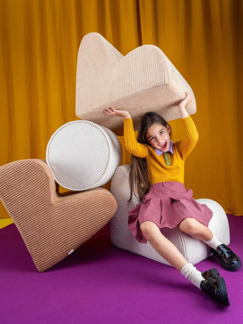 Kinder Wigiwama Cord-Kindersessel Cloud