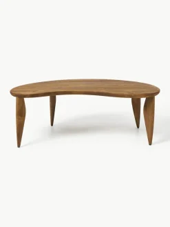 ferm LIVING Couchtisch Feve aus Walnussholz in organischer Form