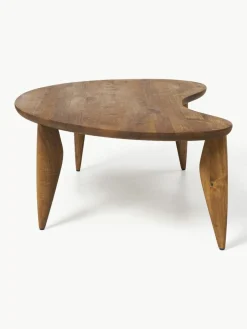 ferm LIVING Couchtisch Feve aus Walnussholz in organischer Form