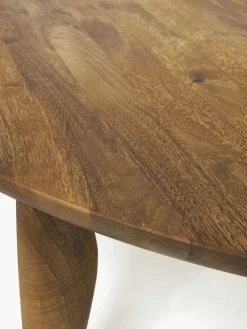 ferm LIVING Couchtisch Feve aus Walnussholz in organischer Form