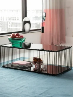Kare Design Couchtisch Wire mit Glasplatte